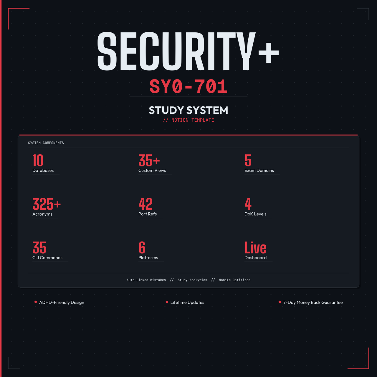 Security+ SY0-701 Study System